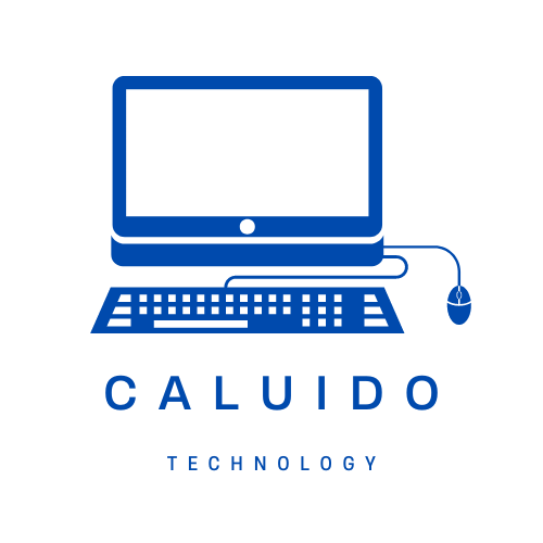Logo ordinateur bleu