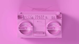 Poste radio rose
